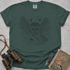 Owl in the Oak T-Shirt — blue spruce