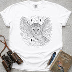 Owl in the Oak T-Shirt — white