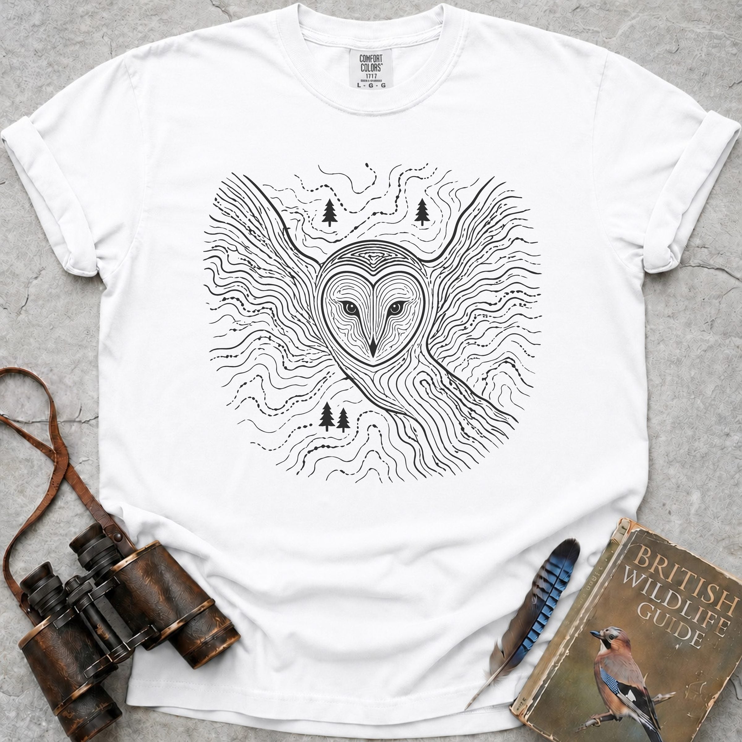 Owl in the Oak T-Shirt — white