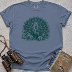 Peacock Bloom T-Shirt — blue jean