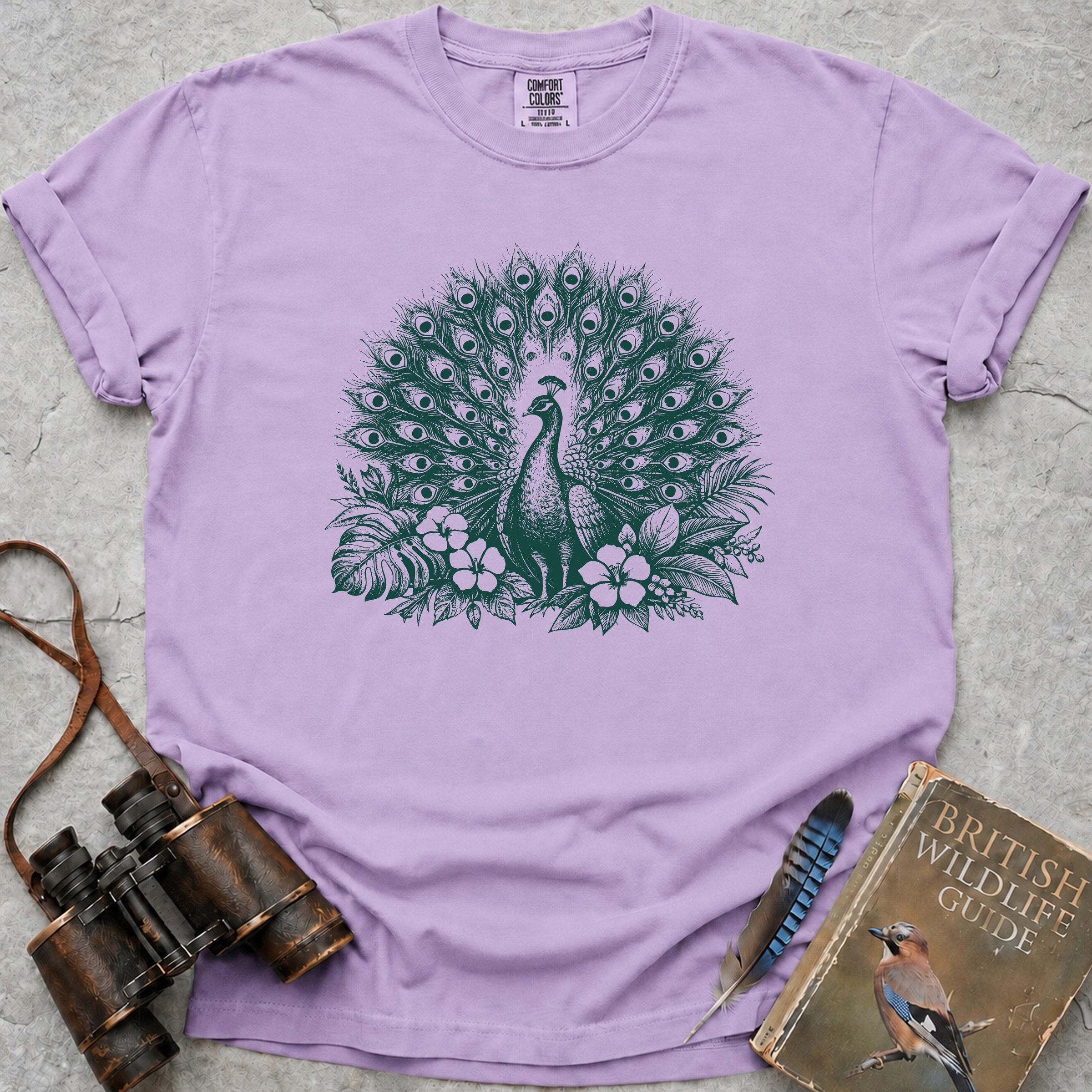 Peacock Bloom T-Shirt — orchid