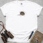 Peeping Kingfisher T-Shirt — white