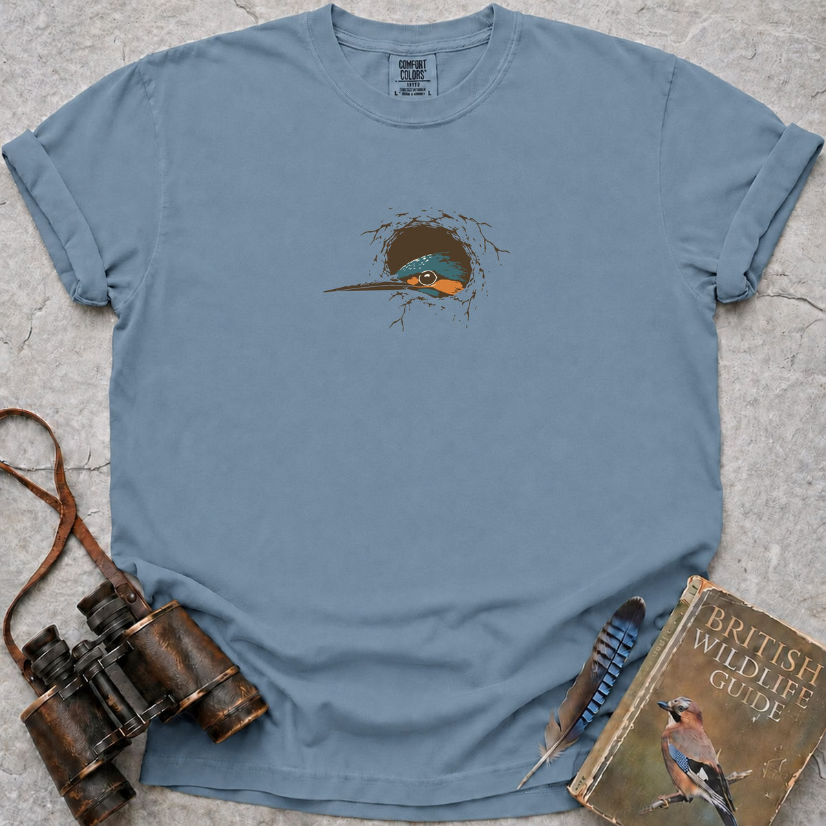 peeping-kingfisher — ice blue