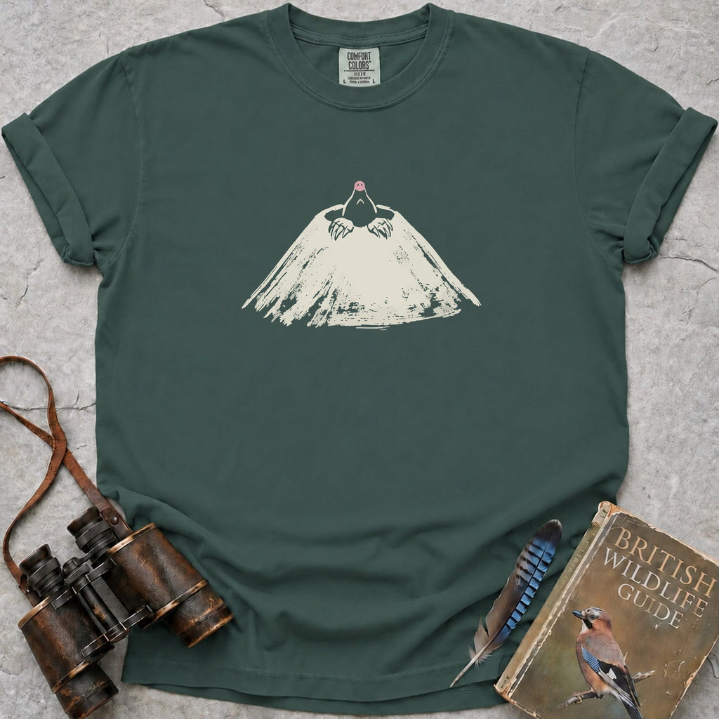 Peeping Mole T-Shirt — blue spruce