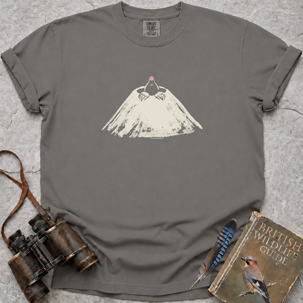 Peeping Mole T-Shirt — grey