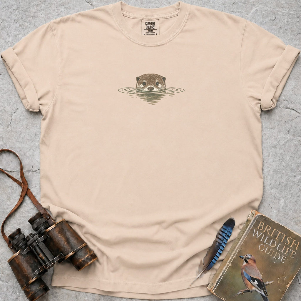 Peeping Otter T-Shirt — ivory