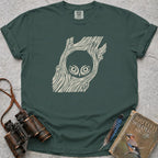 Peeping Owlet T-Shirt — blue spruce
