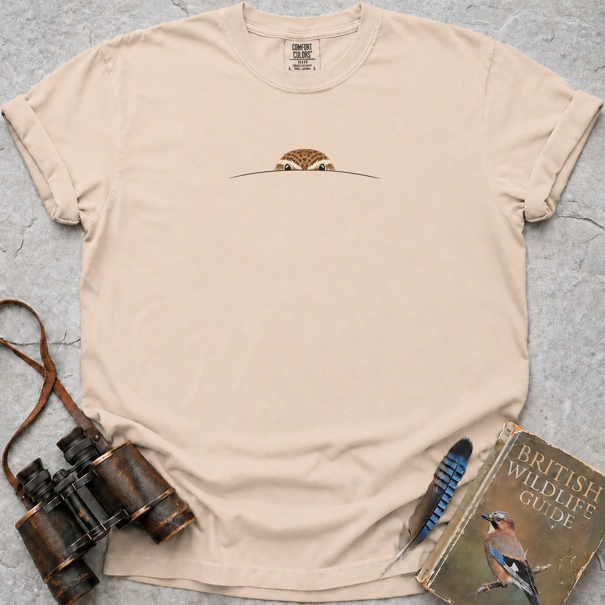 Peeping Wren T-Shirt — ivory