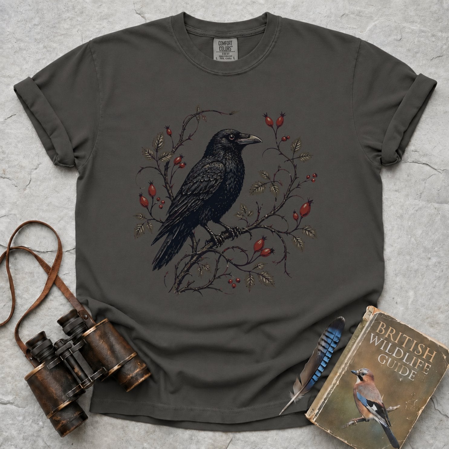 Rosehip Crowned Raven T-Shirt