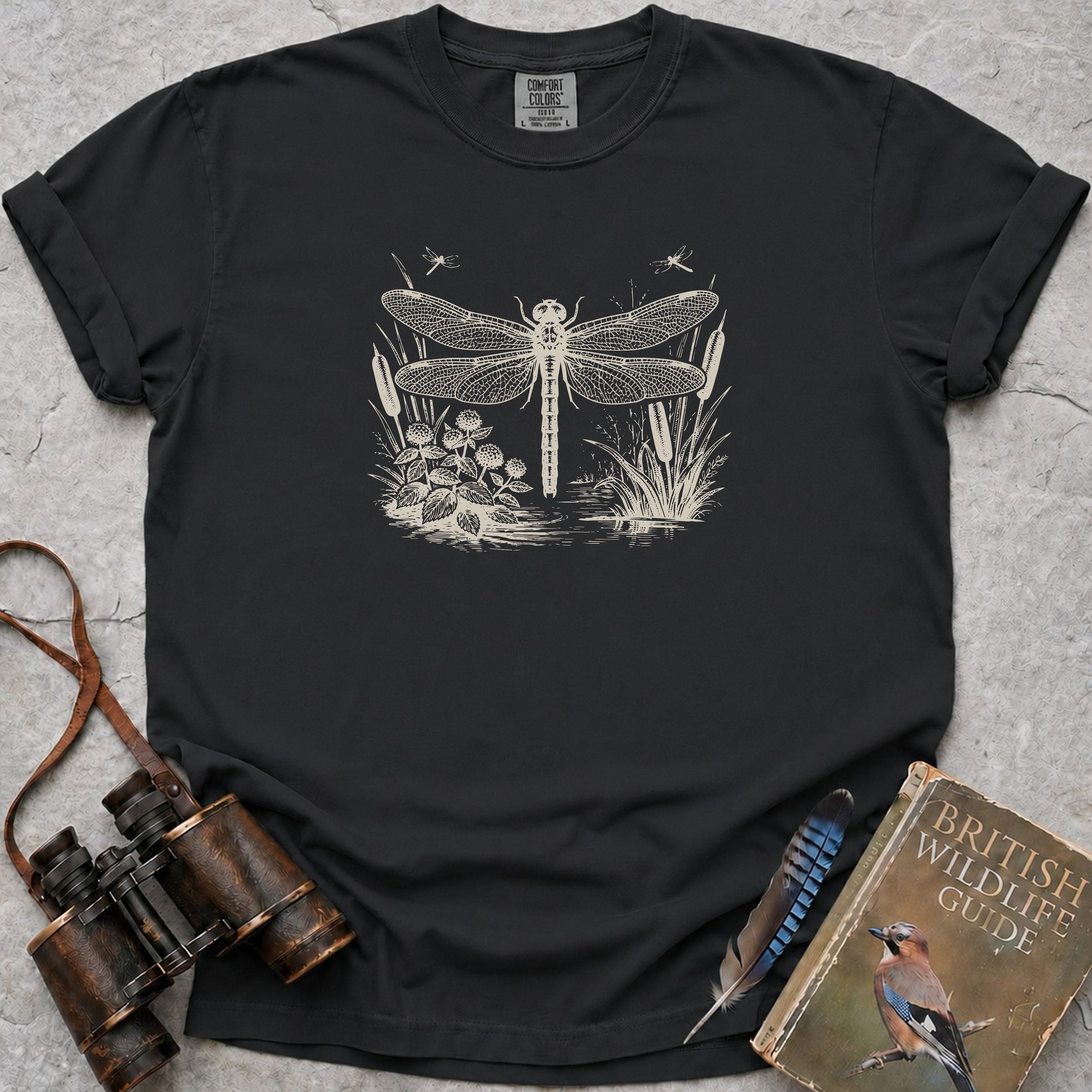 Pond Dragonfly T-Shirt — black