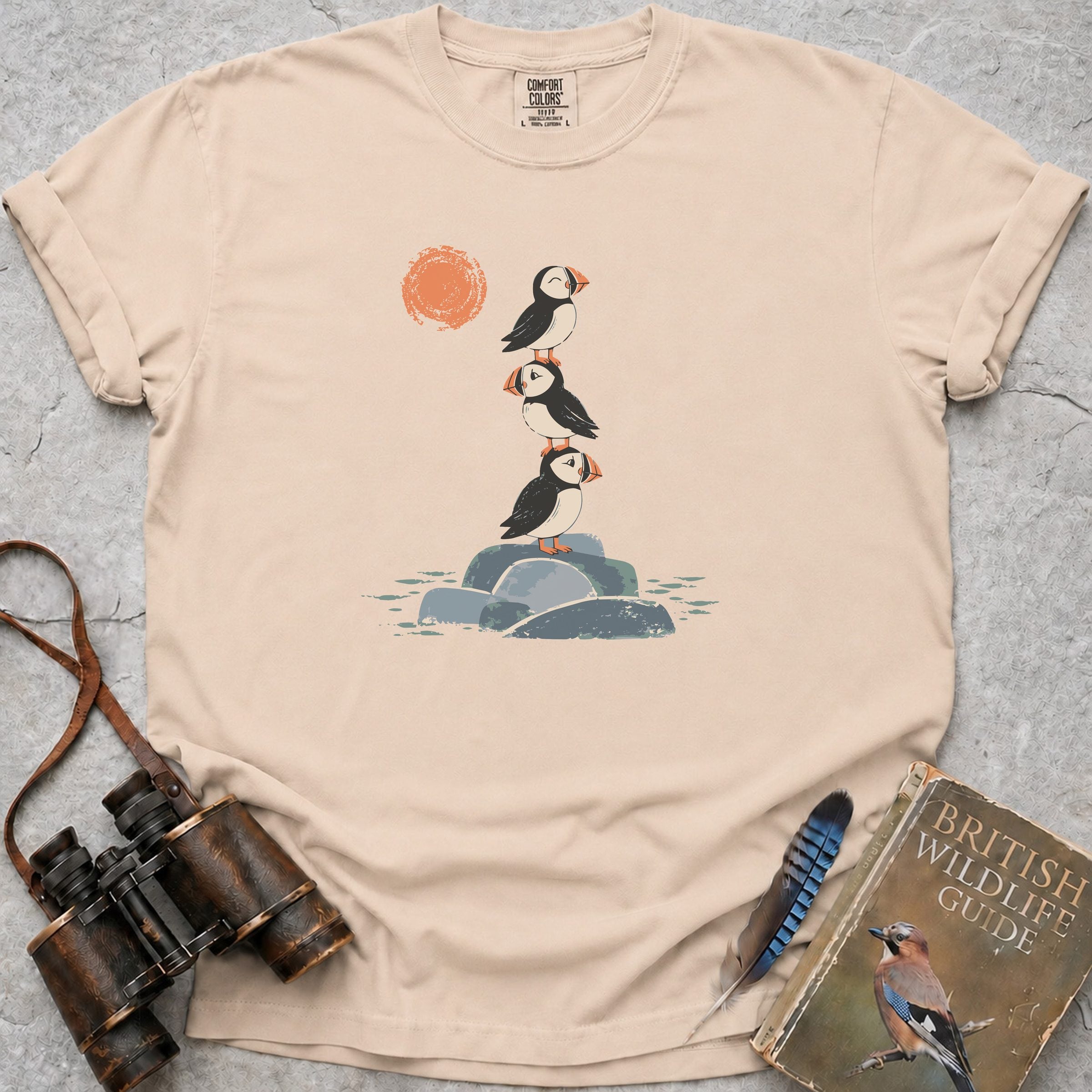Puffin Trio T-Shirt — ivory