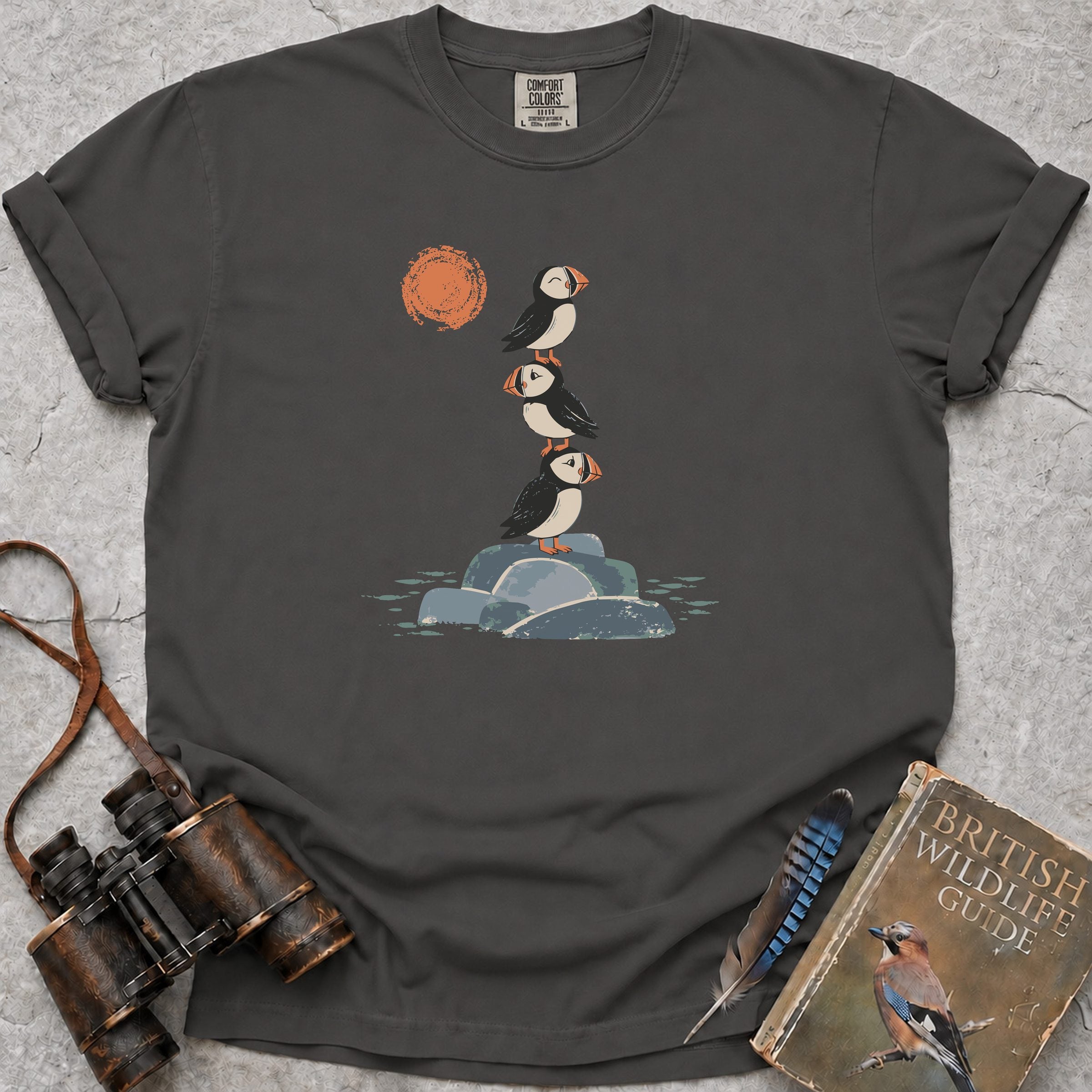 Puffin Trio T-Shirt — pepper
