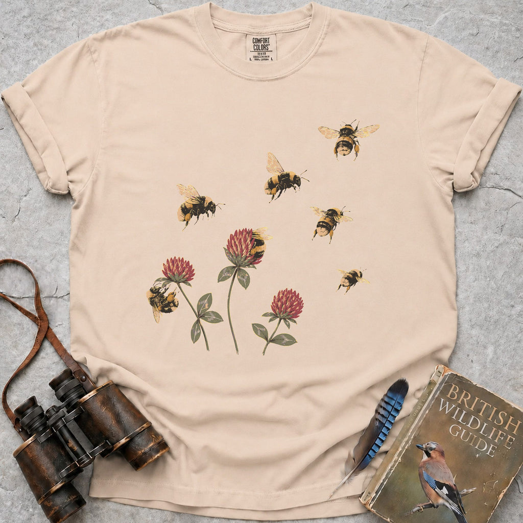 red-clover-buff-tailed-bumblebees — ivory
