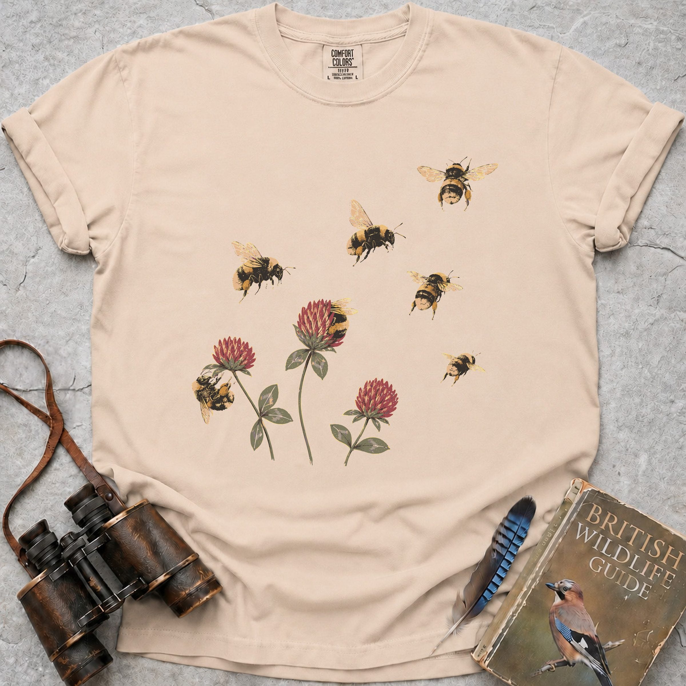 red-clover-buff-tailed-bumblebees — ivory