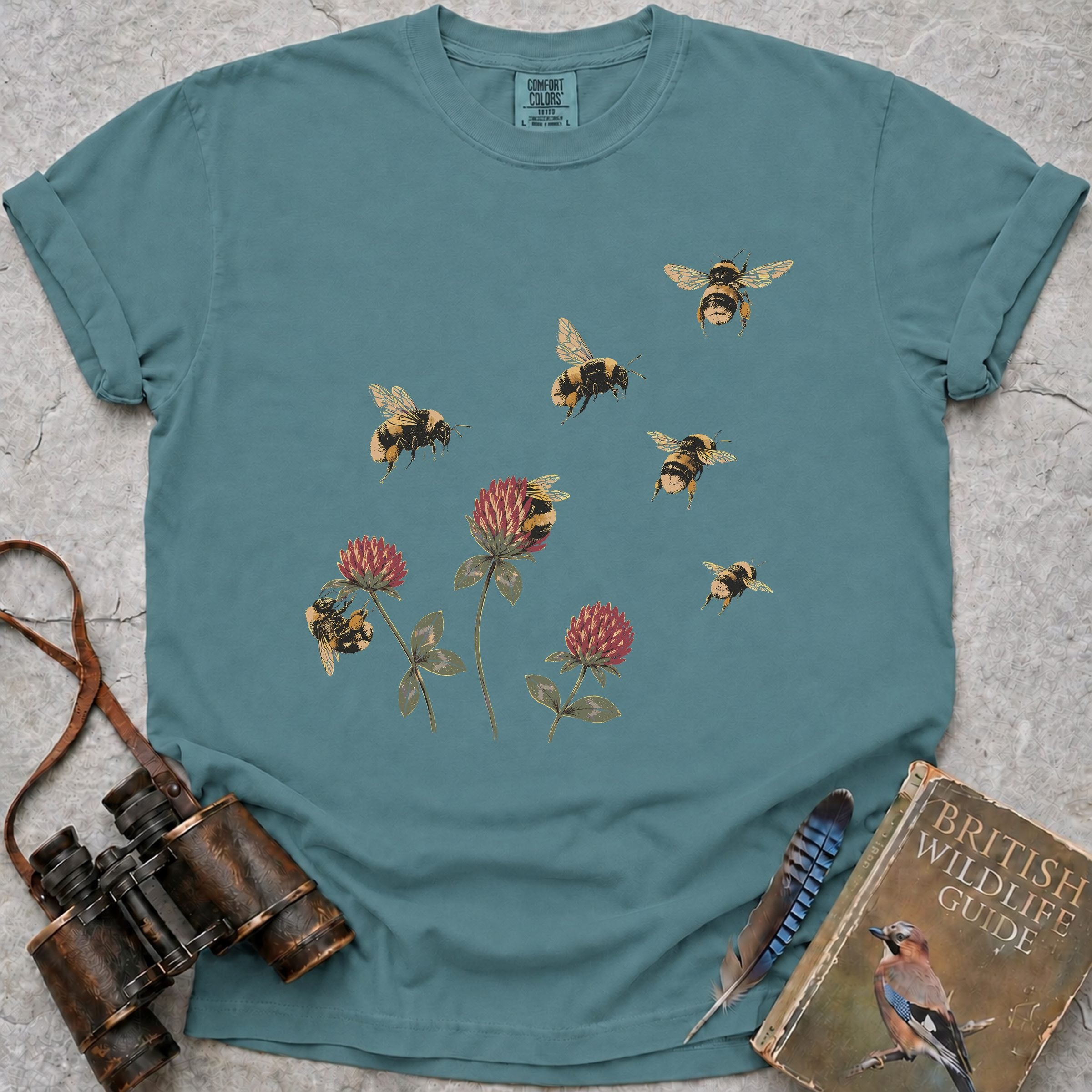 red-clover-buff-tailed-bumblebees — seafoam
