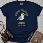 Respect The Locals Seagull T-Shirt — true navy
