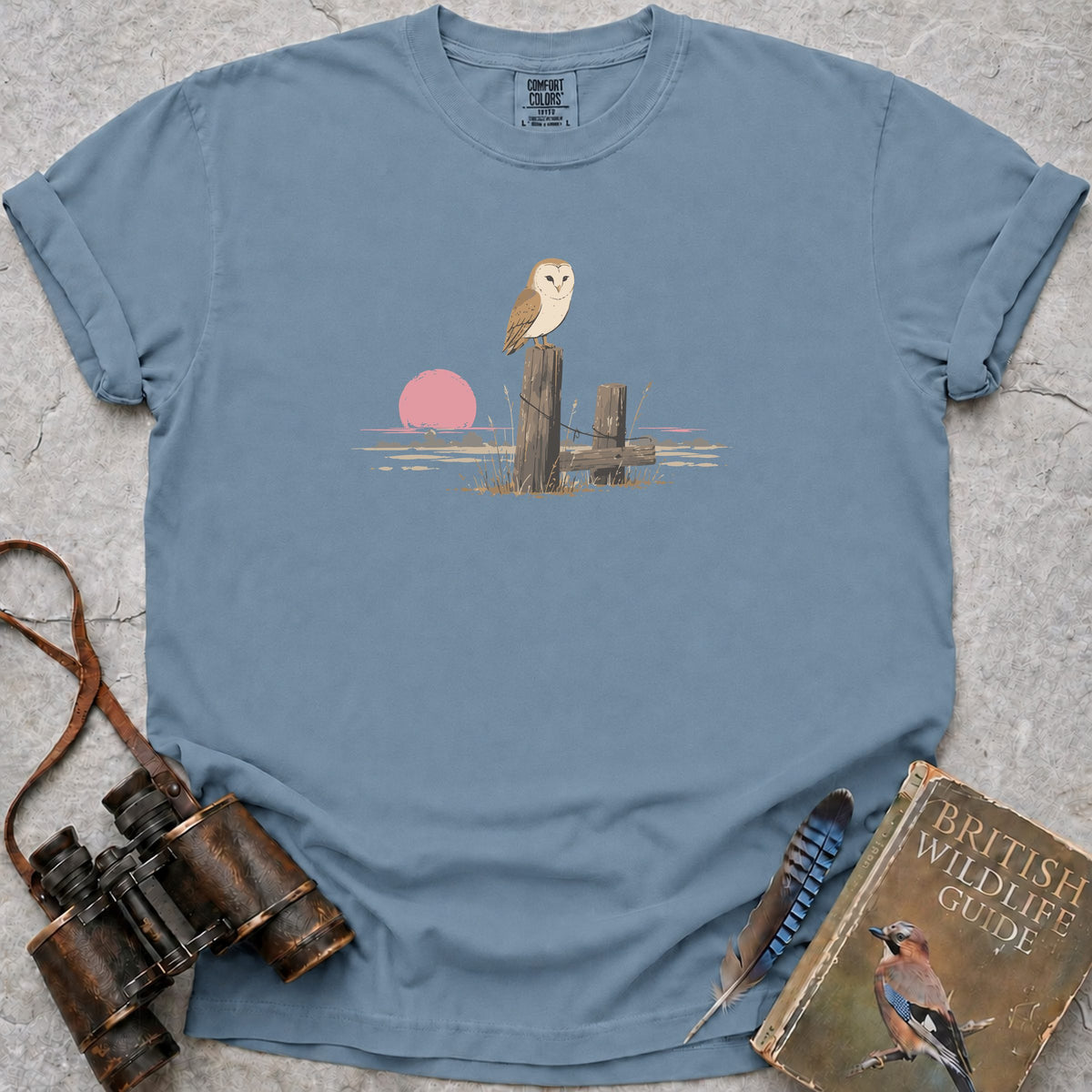 resting-barn-owl — ice blue