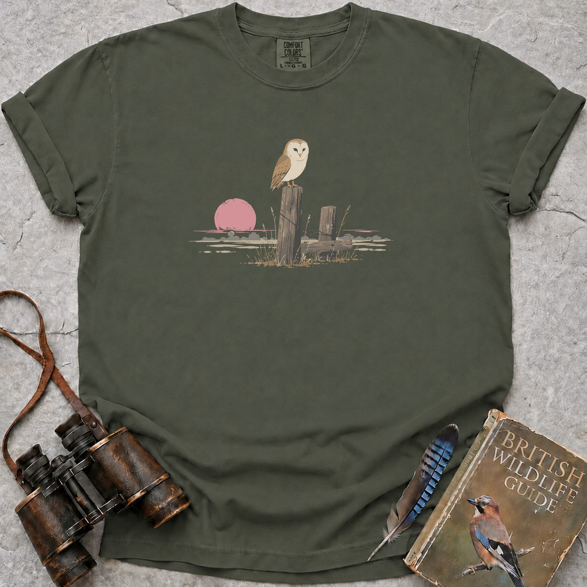 resting-barn-owl — moss