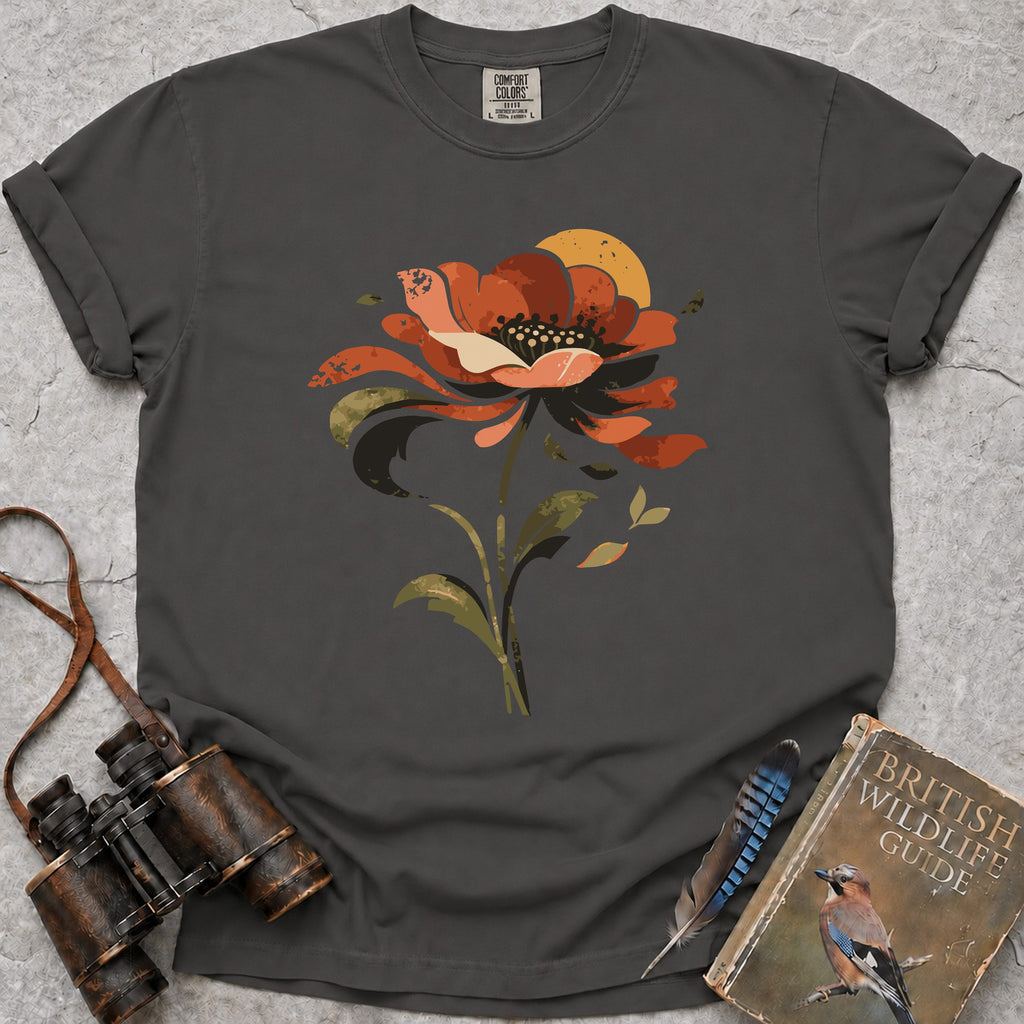 Retro Poppy Sun T-Shirt — pepper