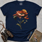 Retro Poppy Sun T-Shirt — true navy