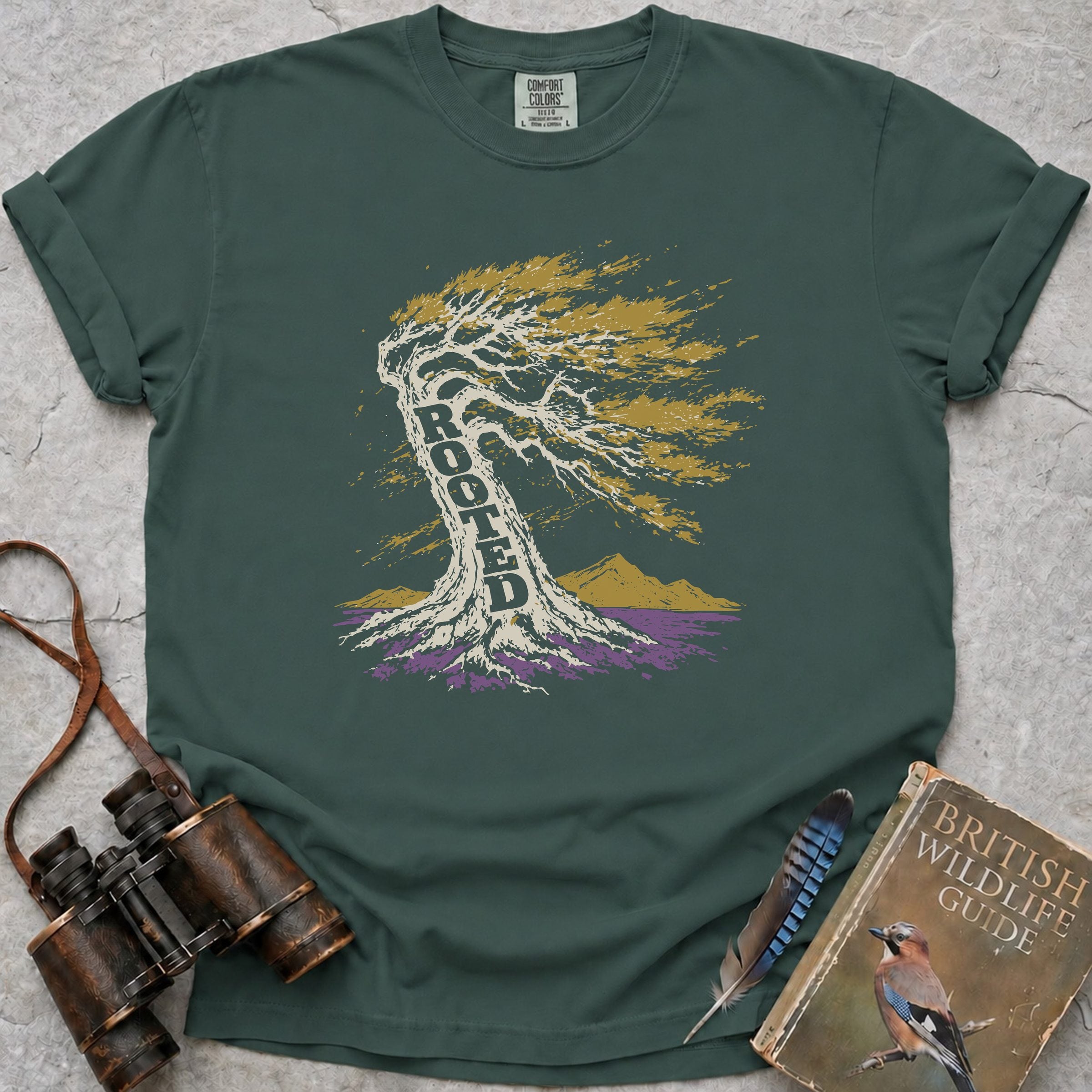 Rooted Oak T-Shirt — blue spruce