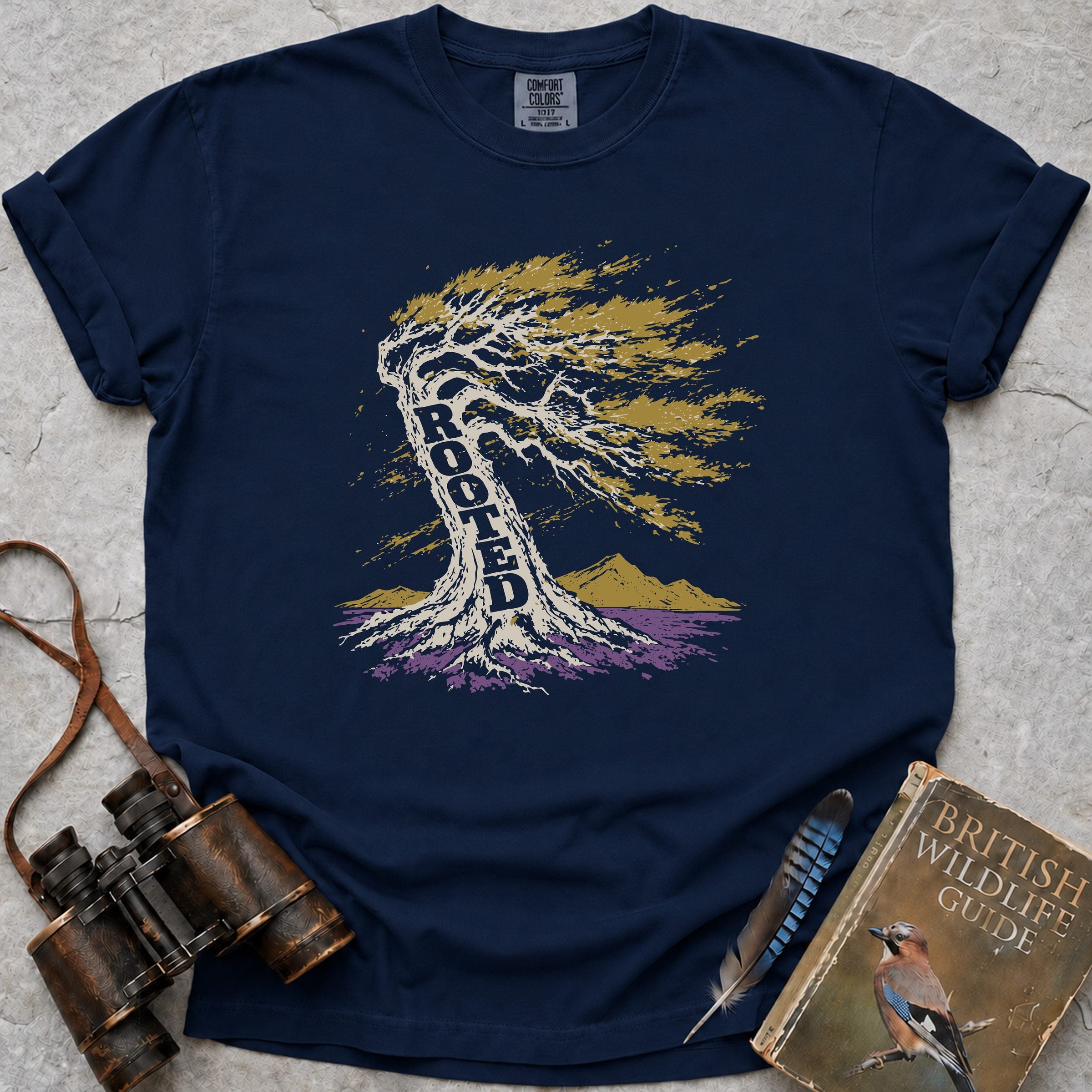 Rooted Oak T-Shirt — true navy
