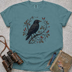 Rosehip Crowned Raven T-Shirt — seafoam