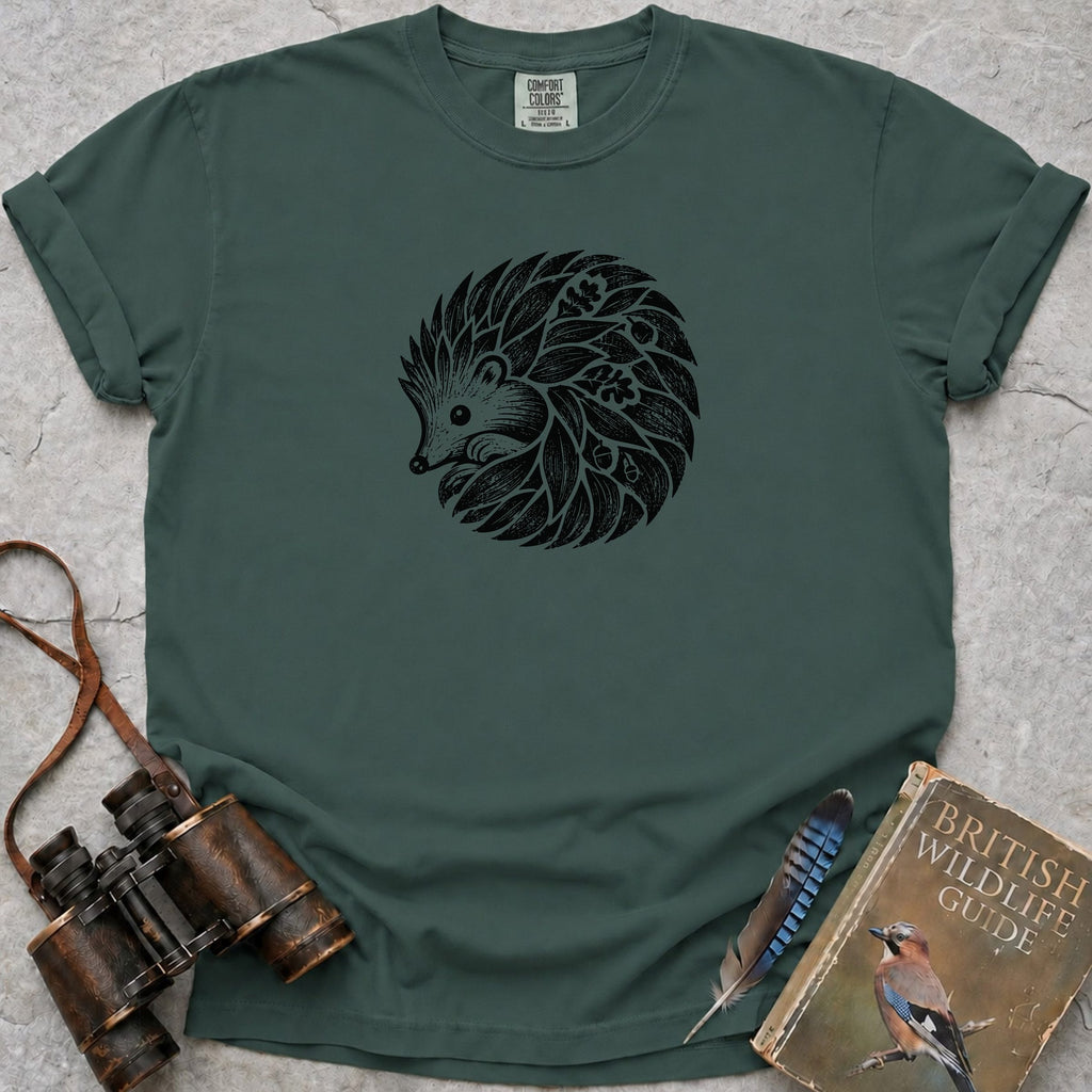 Rustic Hedgehog T-Shirt — blue spruce