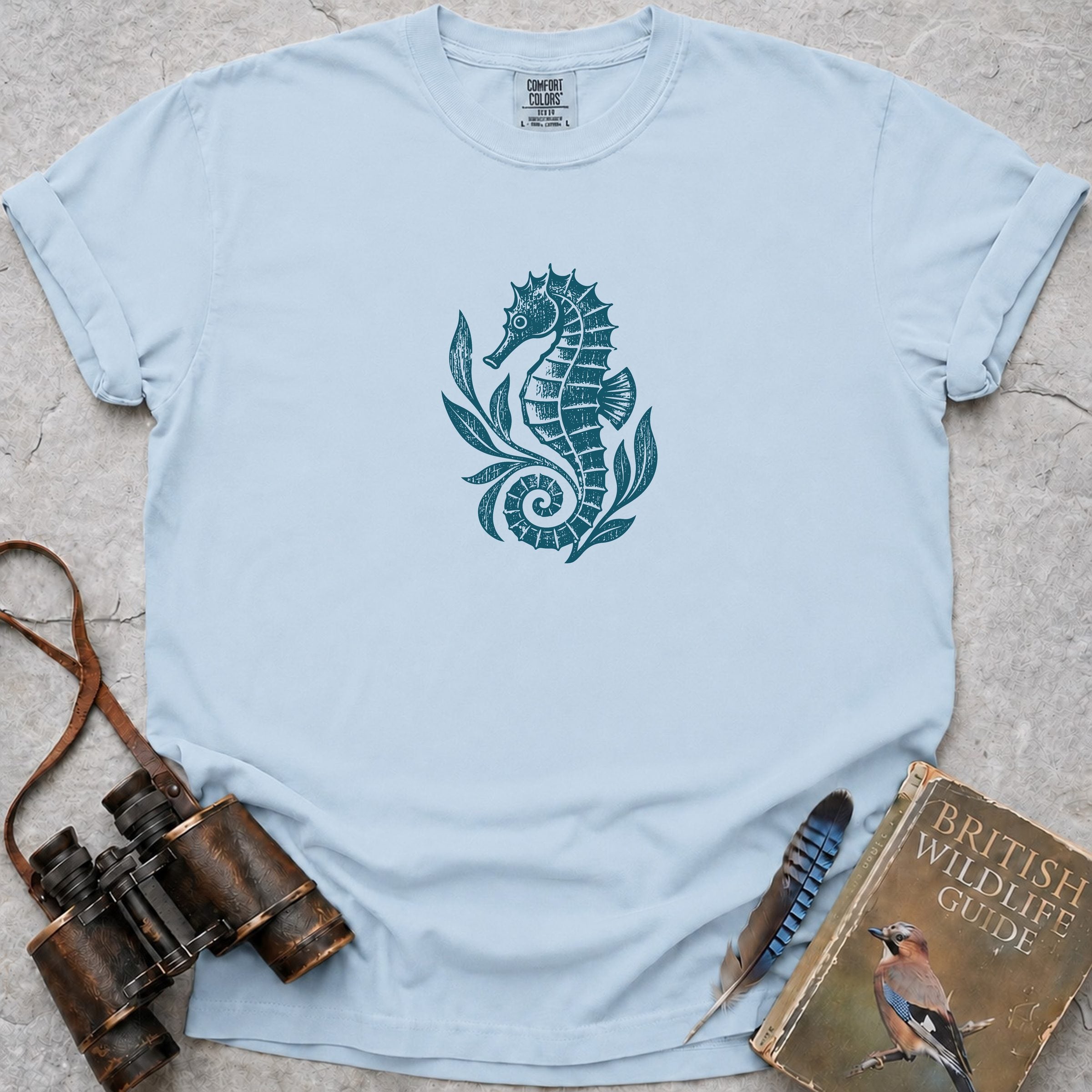 Rustic Seahorse T-Shirt — chambray
