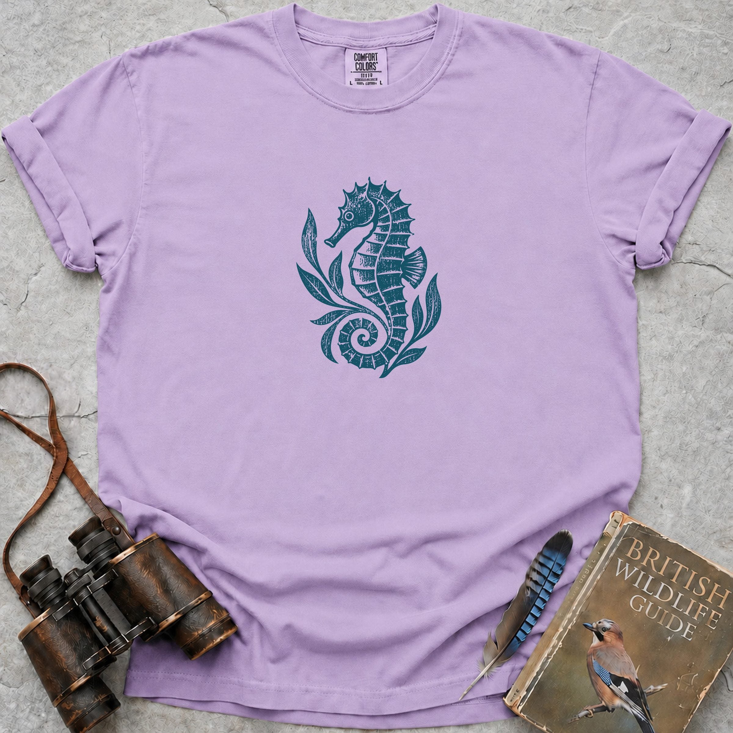 Rustic Seahorse T-Shirt — orchid