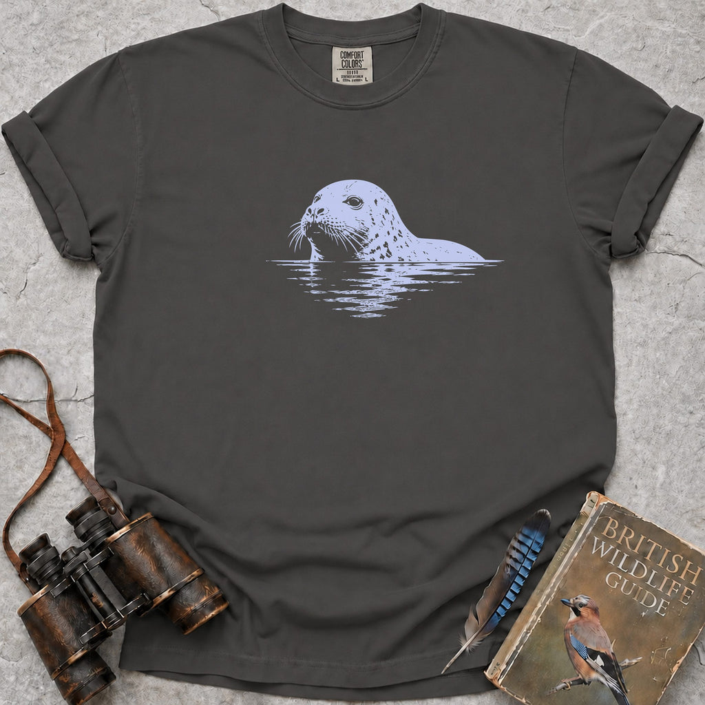 Salty Whiskered Seal T-Shirt — pepper