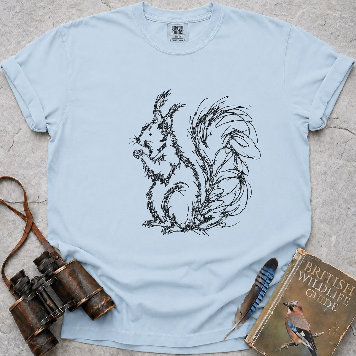 scribble-squirrel — chambray