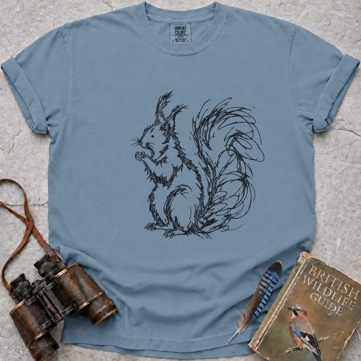 scribble-squirrel — ice blue