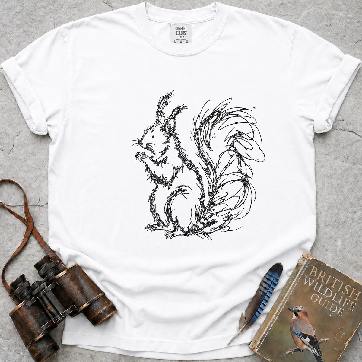 scribble-squirrel — white