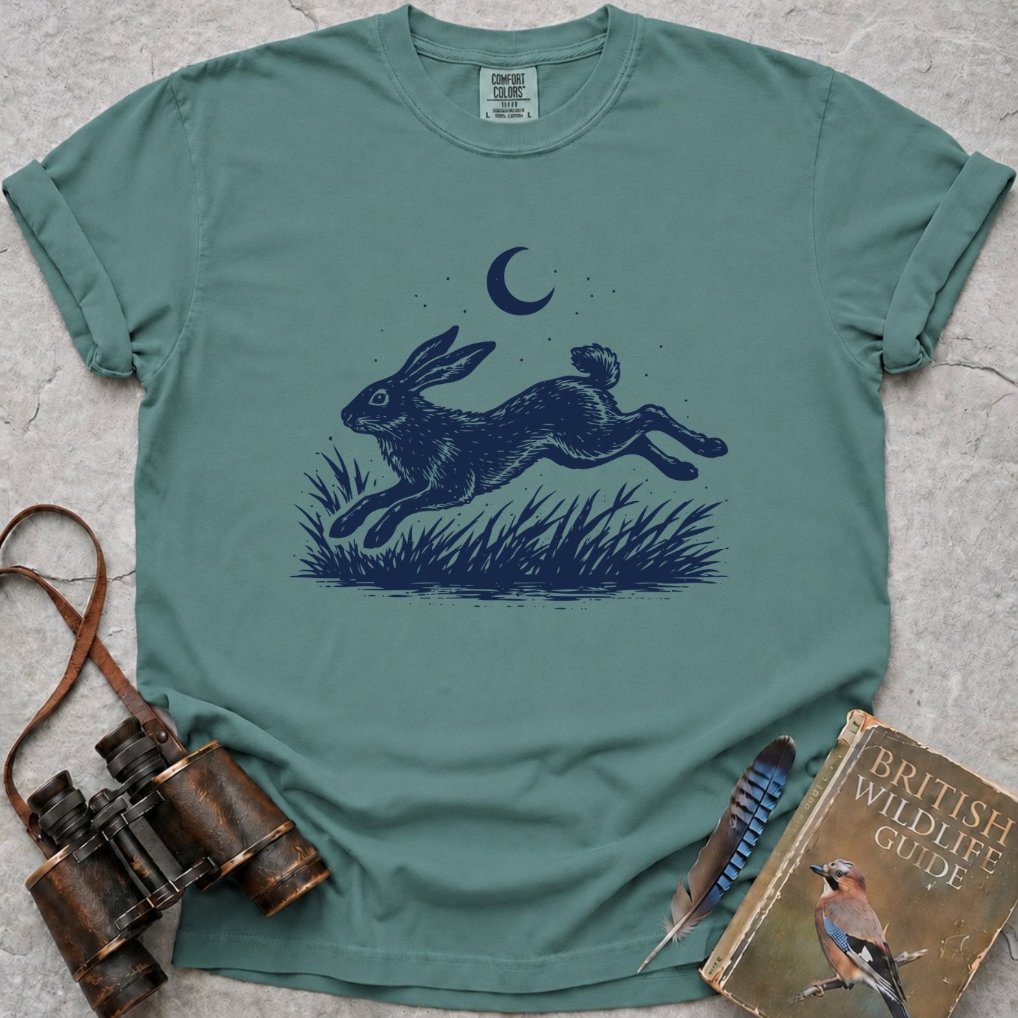 Moonlit Leaping Hare T-Shirt
