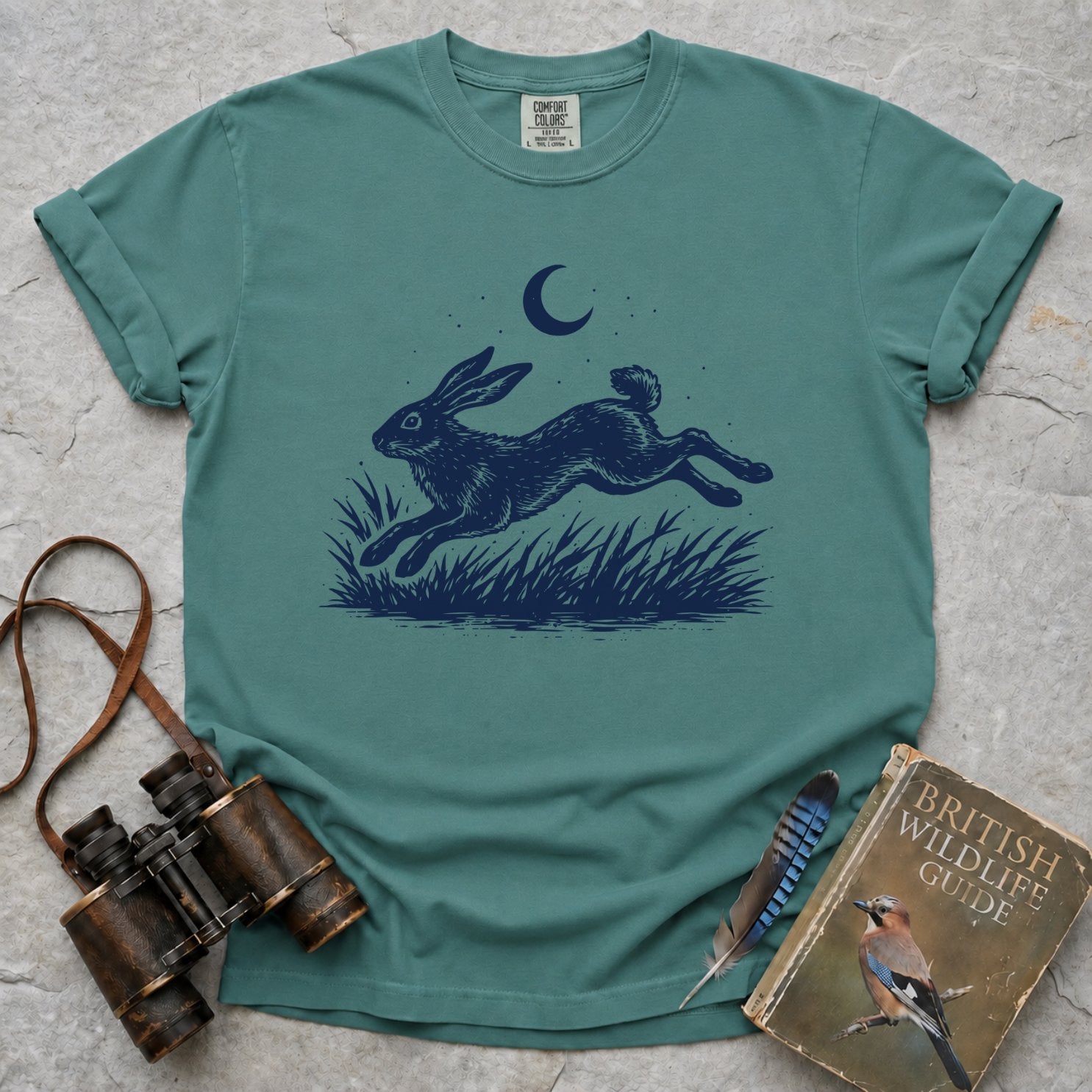 Moonlit Leaping Hare T-Shirt