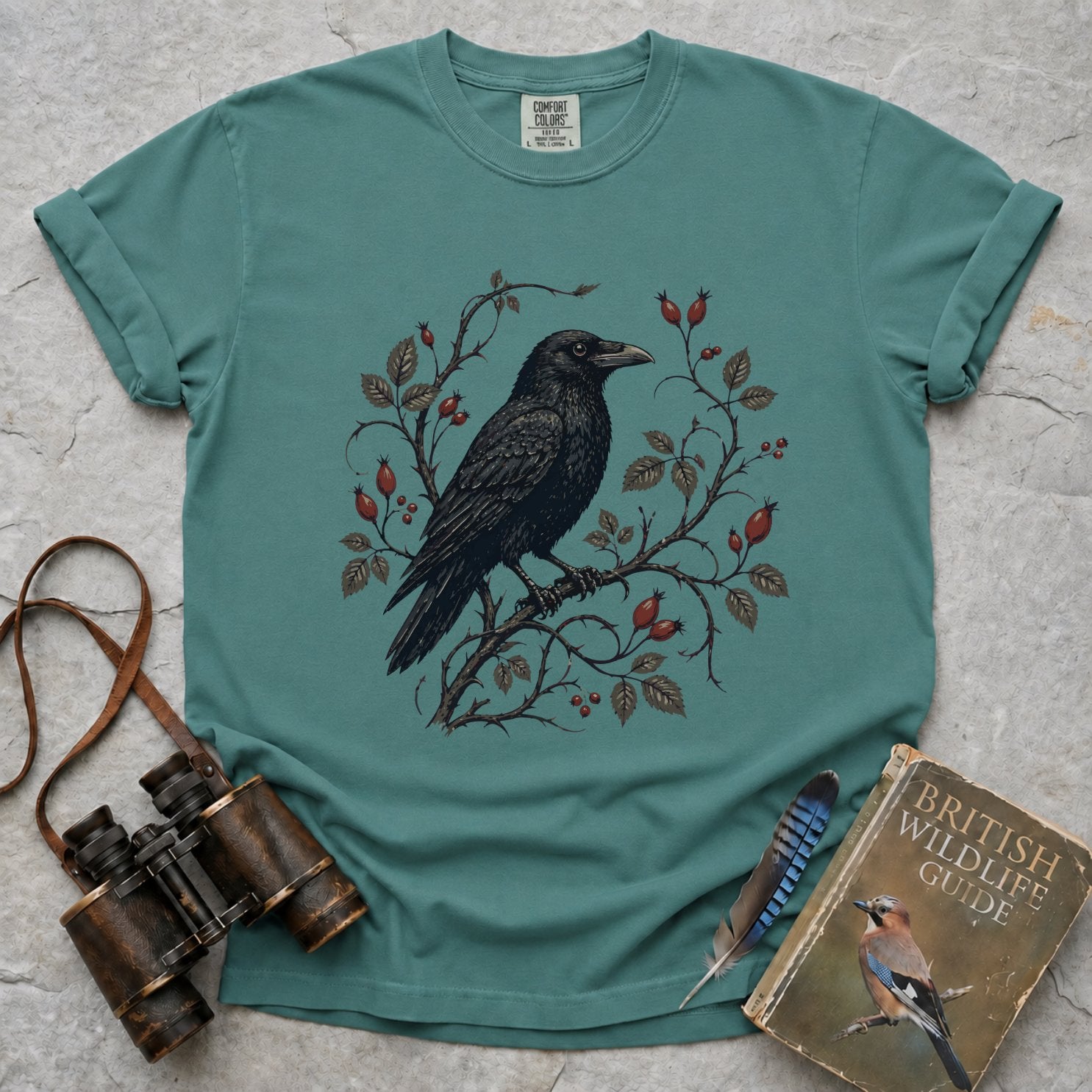 Rosehip Crowned Raven T-Shirt