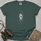 Silent Barn Owl T-Shirt — blue spruce