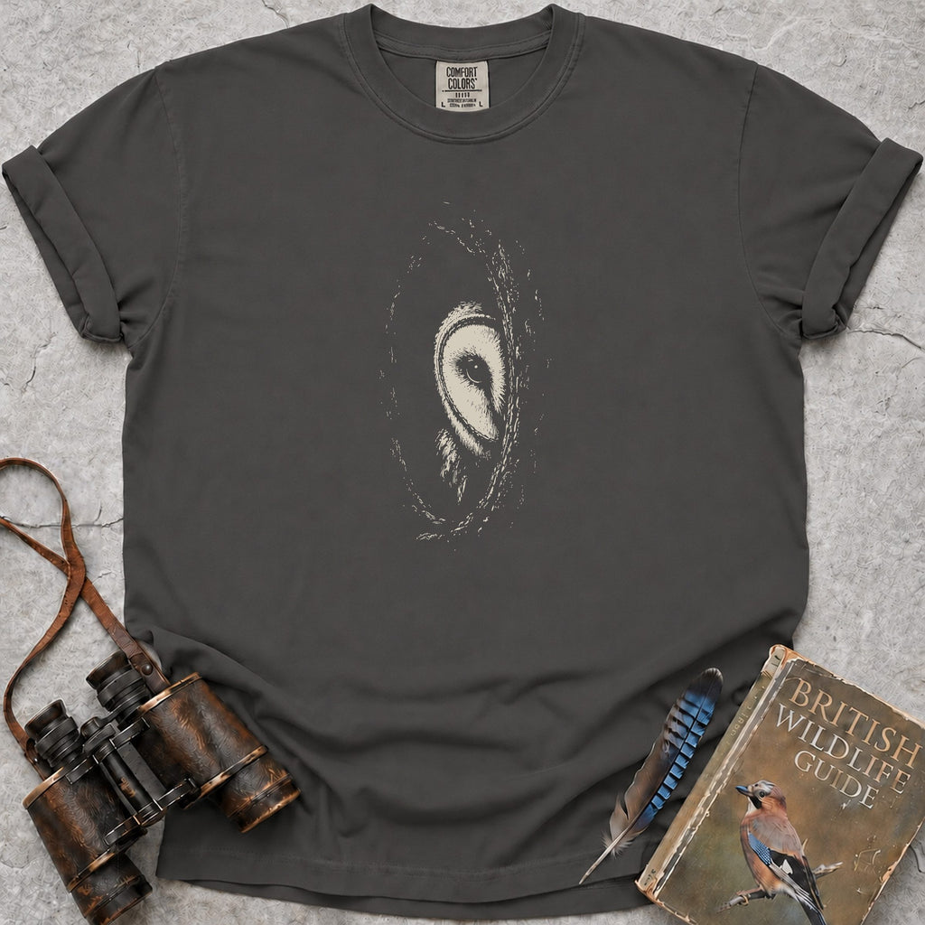 Silent Barn Owl T-Shirt — pepper