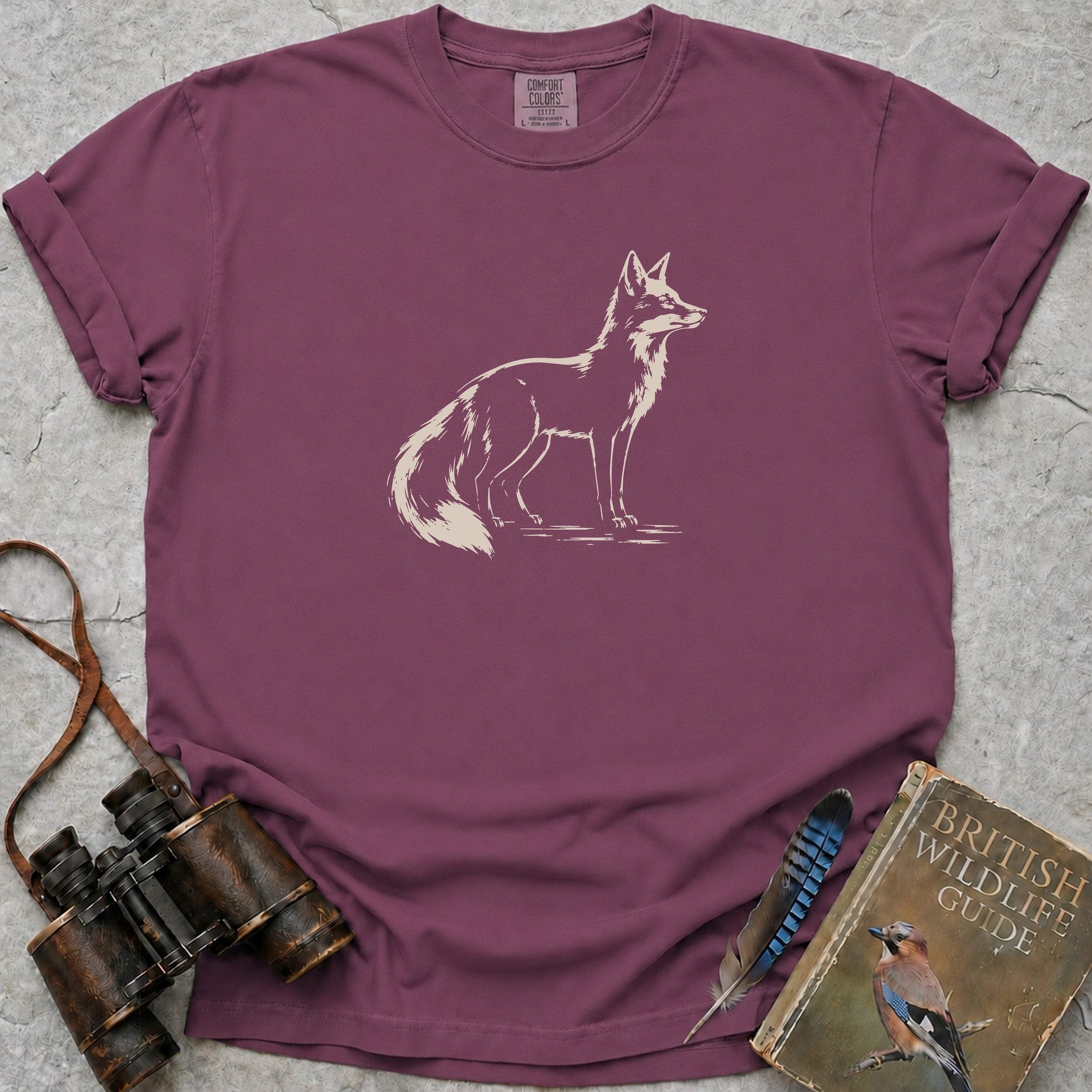 Silhouette Fox T-Shirt — berry