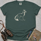 Silhouette Fox T-Shirt — blue spruce