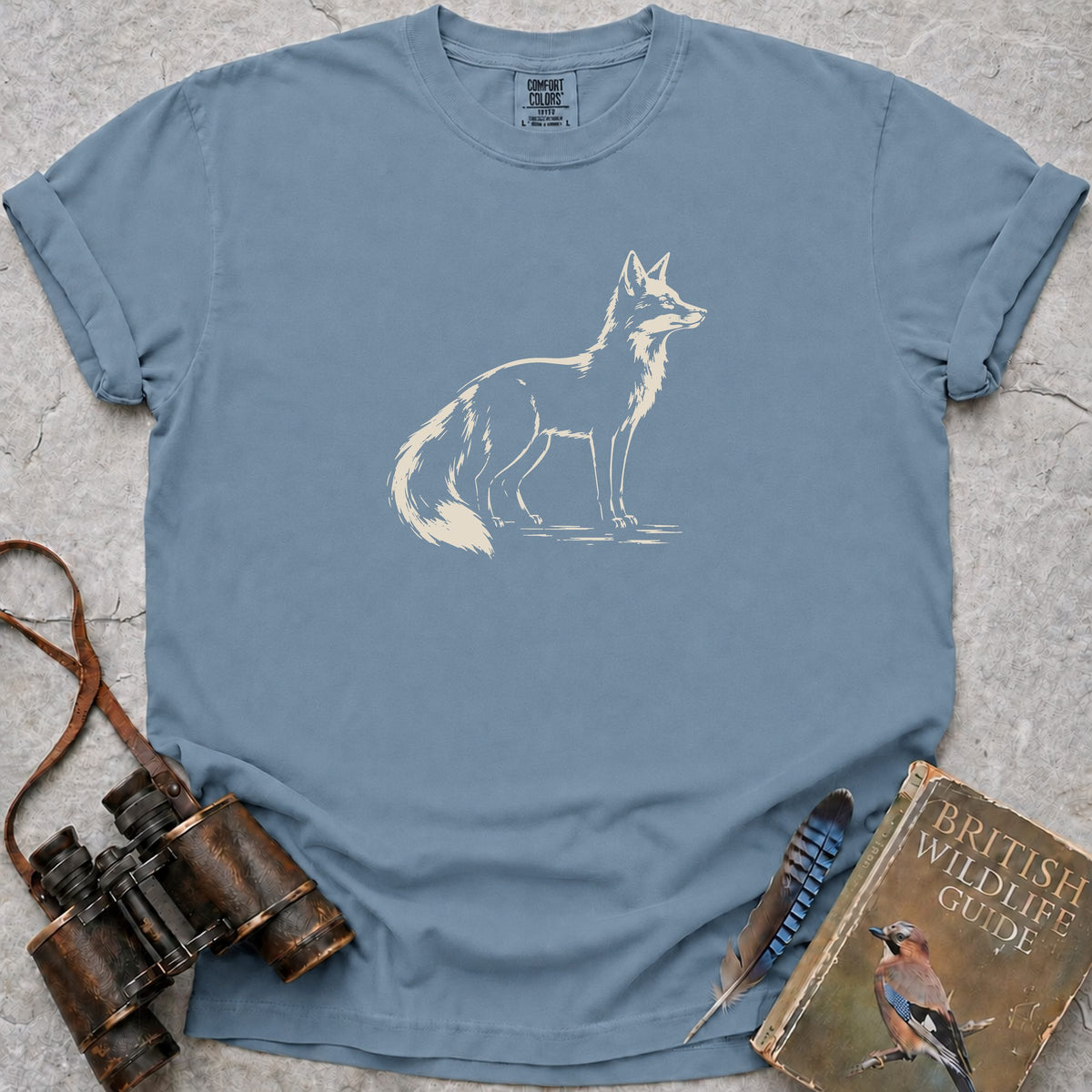 silhouette-fox — ice blue