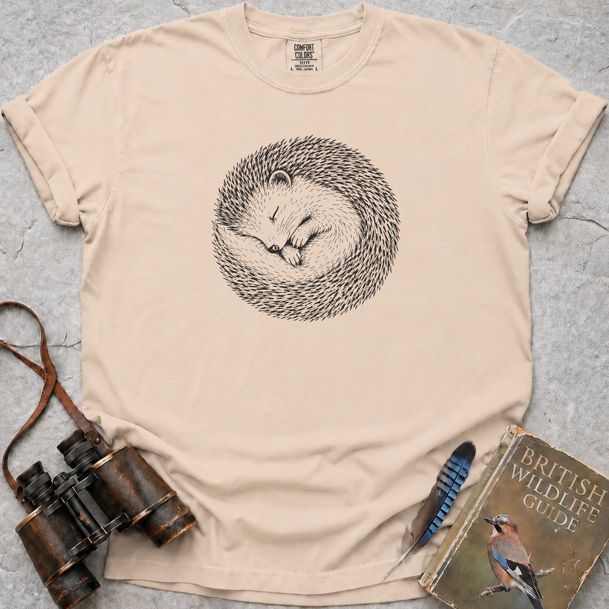 Sleeping Hoglet T-Shirt — ivory