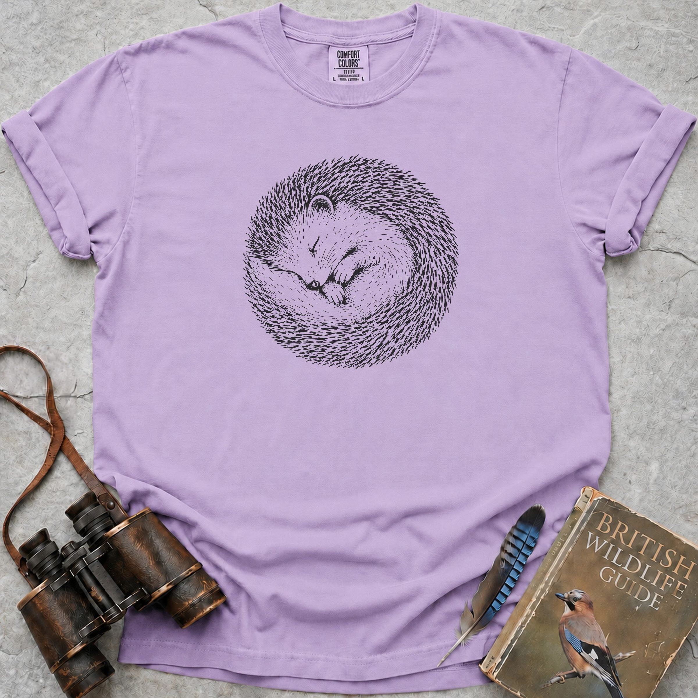 Sleeping Hoglet T-Shirt — orchid