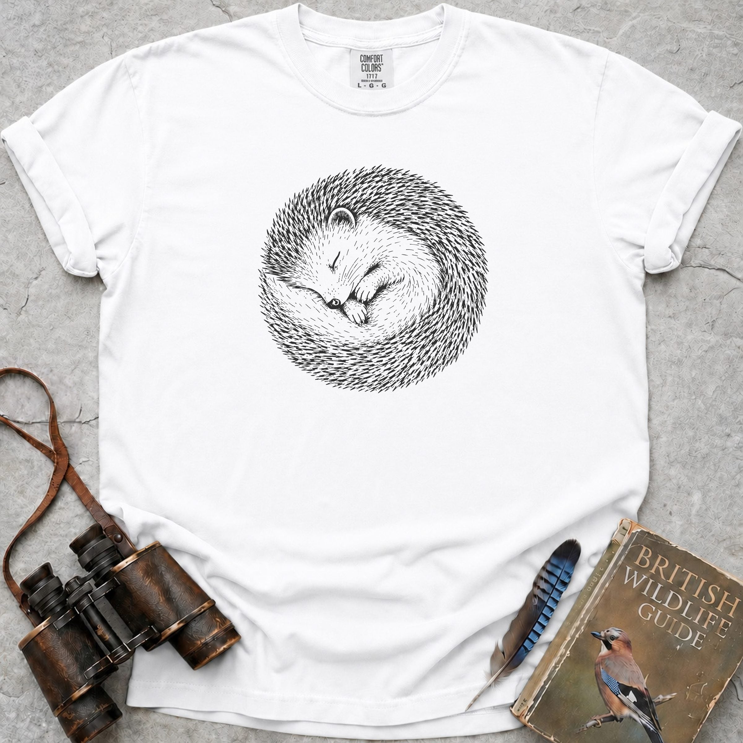 Sleeping Hoglet T-Shirt — white