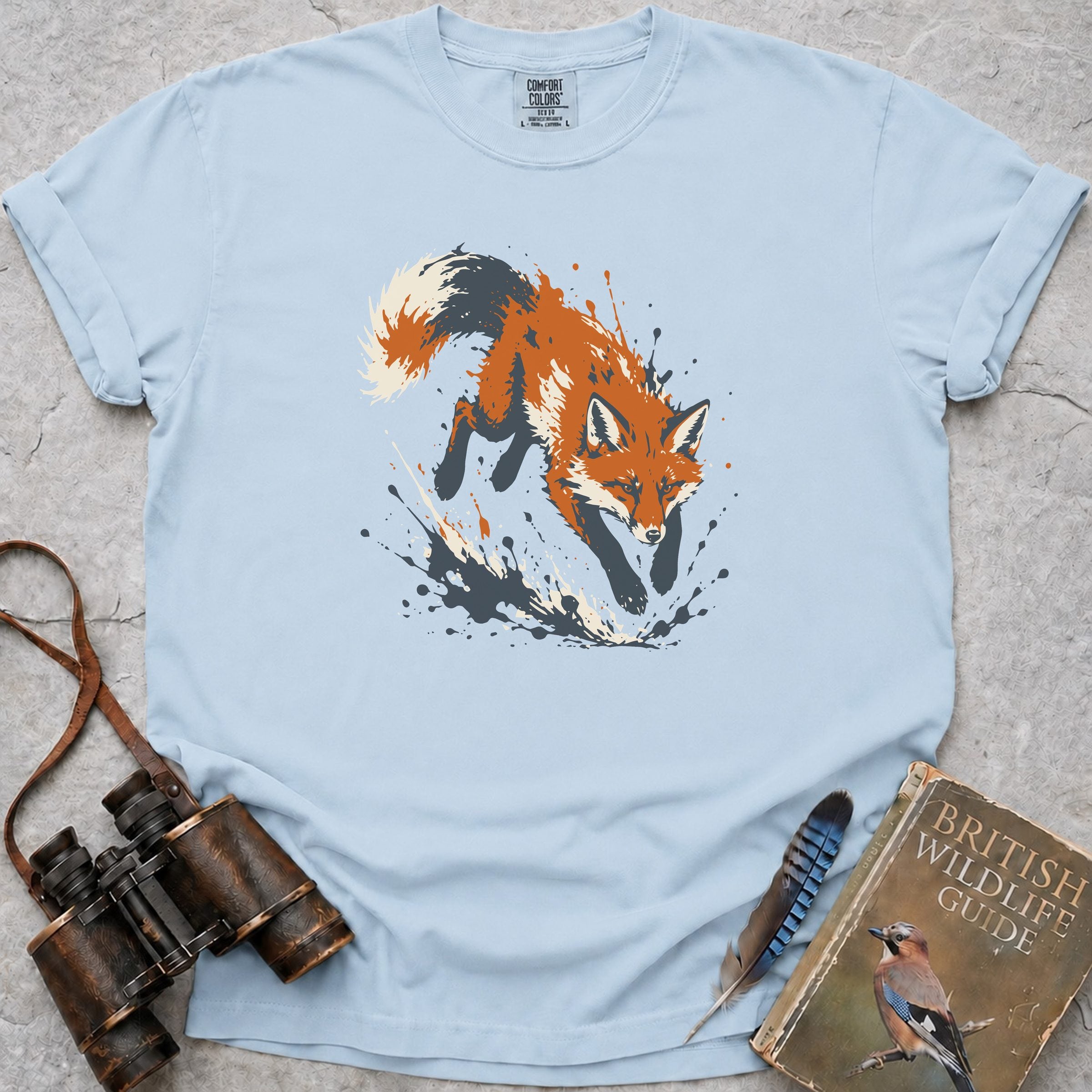 Splashing Fox T-Shirt — chambray