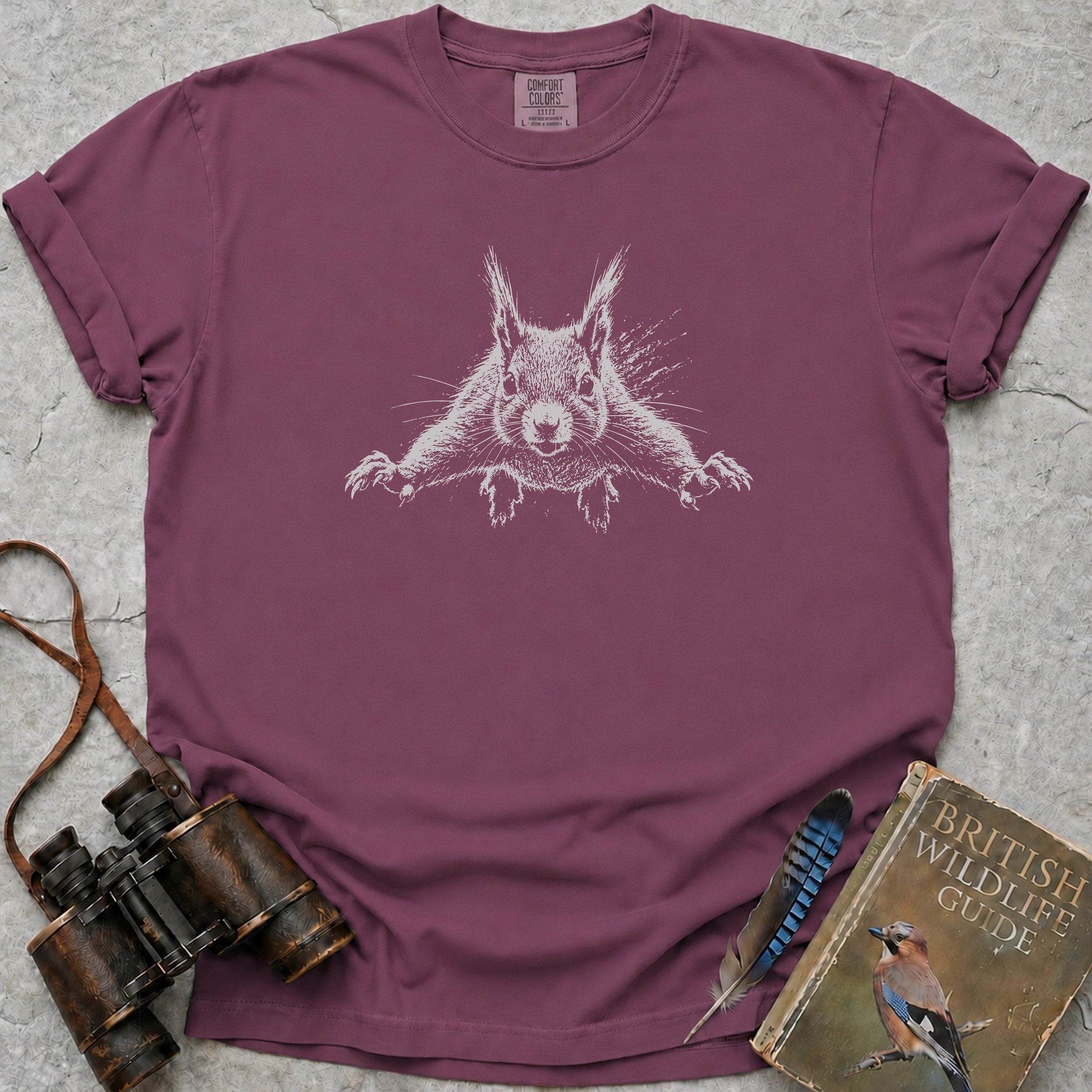 Squirrel Leap T-Shirt — berry