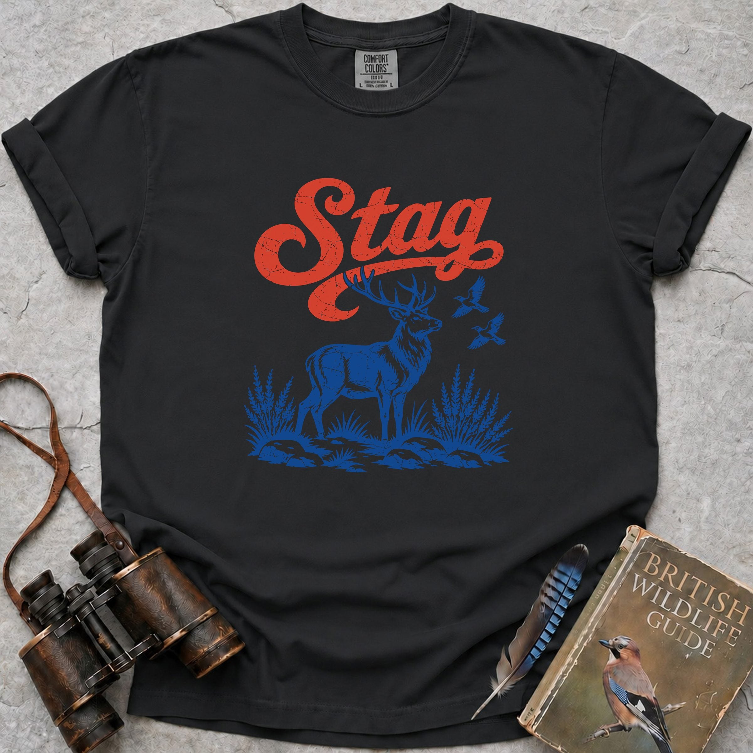 Stag T-Shirt — black