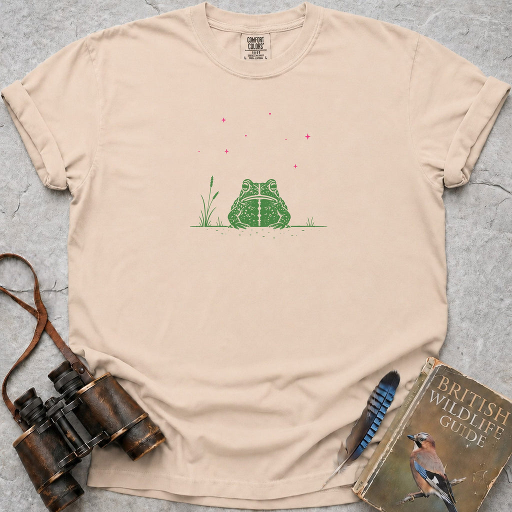 Starry Green Toad T-Shirt — ivory