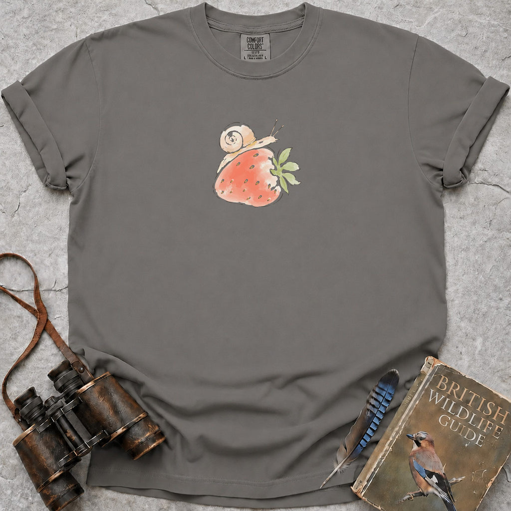 Strawberry Snail T-Shirt — grey